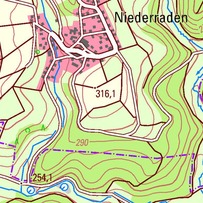 Landesamt für Vermessung und Geobasisinformationen Rheinland-Pfalz Anhausen (1:25,000) digital map