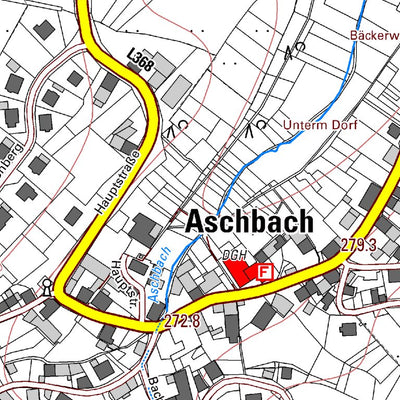 Landesamt für Vermessung und Geobasisinformationen Rheinland-Pfalz Aschbach (1:5,000) digital map