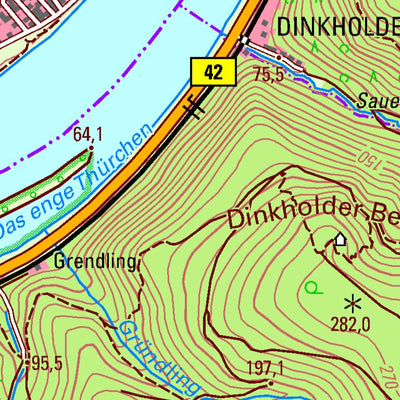 Landesamt für Vermessung und Geobasisinformationen Rheinland-Pfalz Braubach (1:25,000) digital map