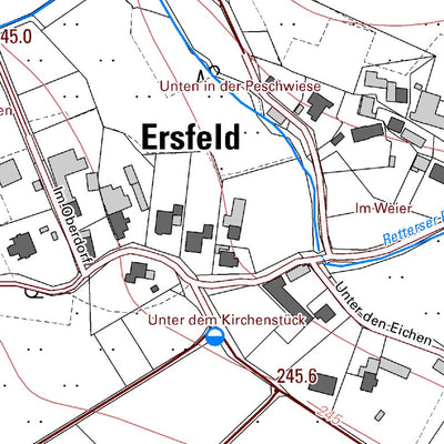 Landesamt für Vermessung und Geobasisinformationen Rheinland-Pfalz Ersfeld (1:5,000) digital map