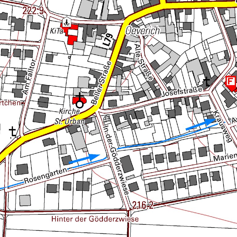 Grafschaft 12 (1:5,000) Map by Landesamt fur Vermessung und ...