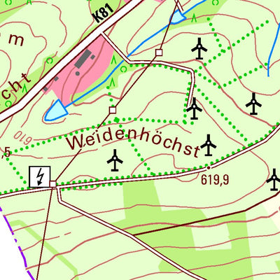 Landesamt für Vermessung und Geobasisinformationen Rheinland-Pfalz Hallschlag (1:25,000) digital map