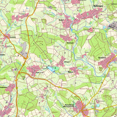 Landesamt für Vermessung und Geobasisinformationen Rheinland-Pfalz Herschbach (Oberwesterwald) (1:25,000) digital map