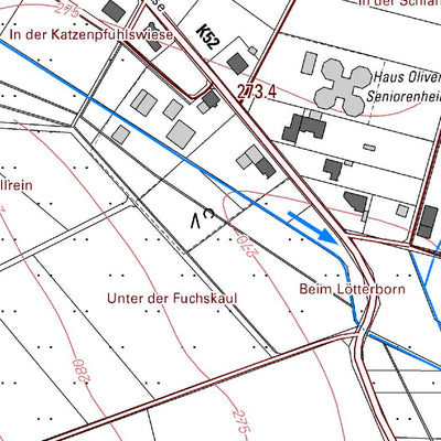 Landesamt für Vermessung und Geobasisinformationen Rheinland-Pfalz Hilgenroth (1:5,000) digital map