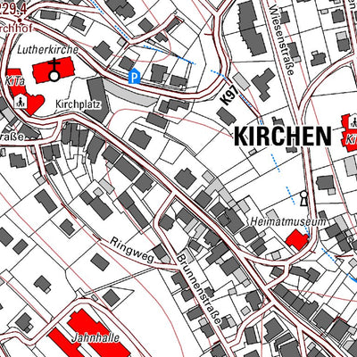Landesamt für Vermessung und Geobasisinformationen Rheinland-Pfalz Kirchen (Sieg) 8 (1:5,000) digital map