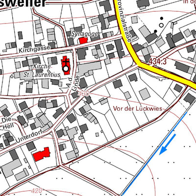 Landesamt für Vermessung und Geobasisinformationen Rheinland-Pfalz Laufersweiler 1 (1:5,000) digital map
