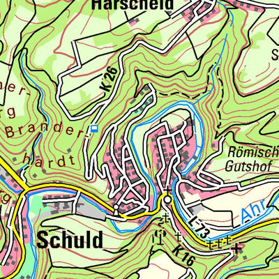 Landesamt für Vermessung und Geobasisinformationen Rheinland-Pfalz Leimbach (1:50,000) digital map
