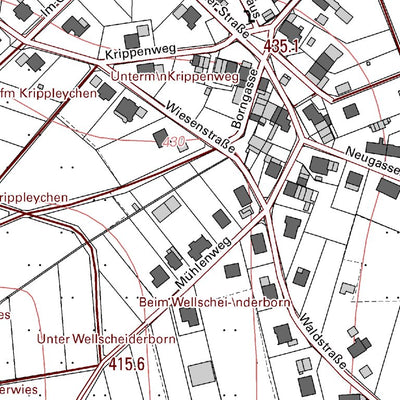 Landesamt für Vermessung und Geobasisinformationen Rheinland-Pfalz Lorscheid 2 (1:5,000) digital map