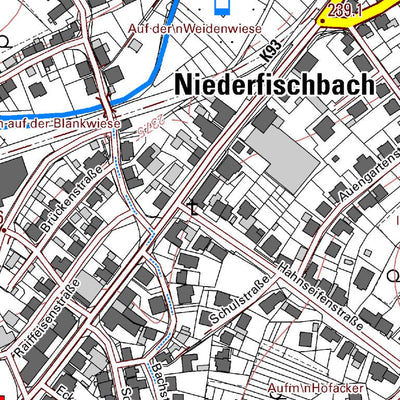Landesamt für Vermessung und Geobasisinformationen Rheinland-Pfalz Niederfischbach 1 (1:5,000) digital map