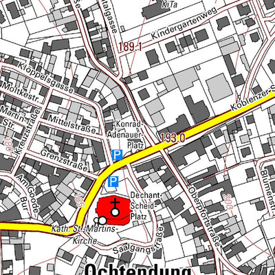 Landesamt für Vermessung und Geobasisinformationen Rheinland-Pfalz Ochtendung 1 (1:5,000) digital map