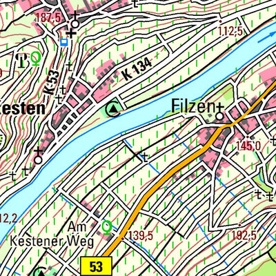 Landesamt für Vermessung und Geobasisinformationen Rheinland-Pfalz Piesport (1:50,000) digital map