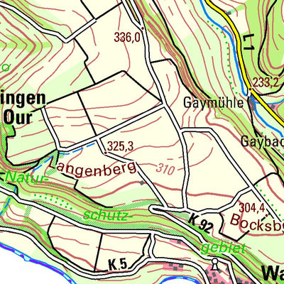 Landesamt für Vermessung und Geobasisinformationen Rheinland-Pfalz Wallendorf (1:50,000) digital map