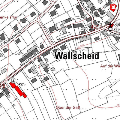 Landesamt für Vermessung und Geobasisinformationen Rheinland-Pfalz Wallscheid (1:5,000) digital map
