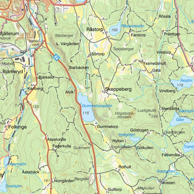 Lantmäteriet Kisa, Sweden digital map