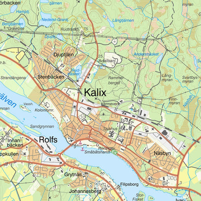 Lantmäteriet Nederkalix digital map