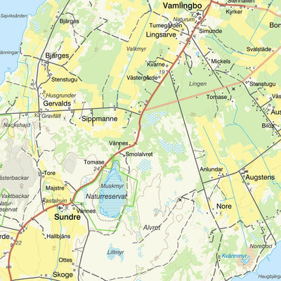 Lantmäteriet Vamlingbo digital map