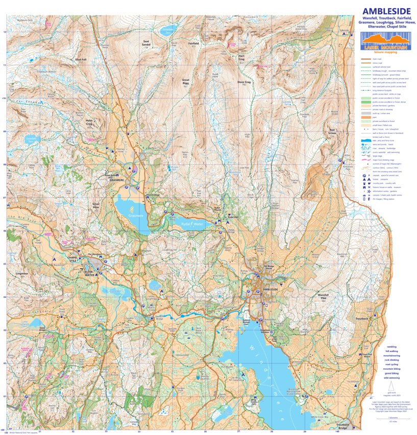 Ambleside And Surrounding Fells Map By Laser Mountain Maps Avenza Maps Ambleside And Surrounding Fells Map By Laser Mountain Maps Avenza Maps