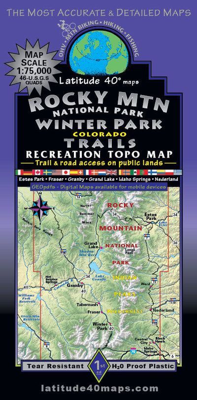 Latitude 40° maps Rocky Mtn National Park-Winter Park Trails bundle