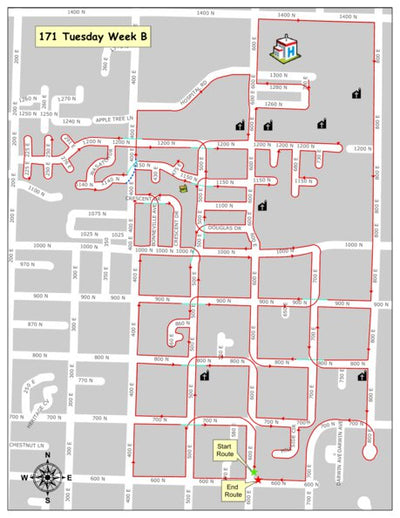 Logan City Environmental Department 171 Tuesday Week B digital map