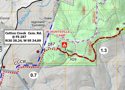 Lone Star Hiking Trail Club LSHT Map 04 Huntsville digital map