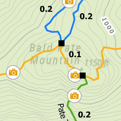 Loon Echo Land Trust Bald Pate Mountain Preserve digital map