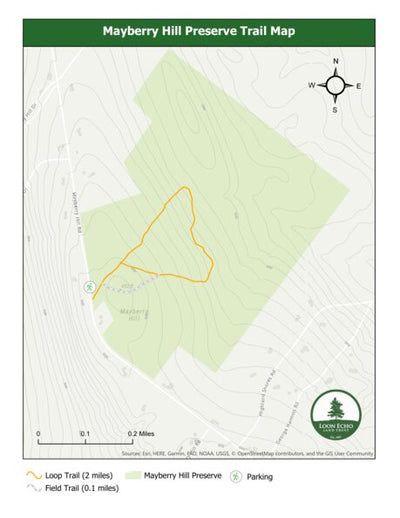 Loon Echo Land Trust Mayberry Hill Preserve digital map
