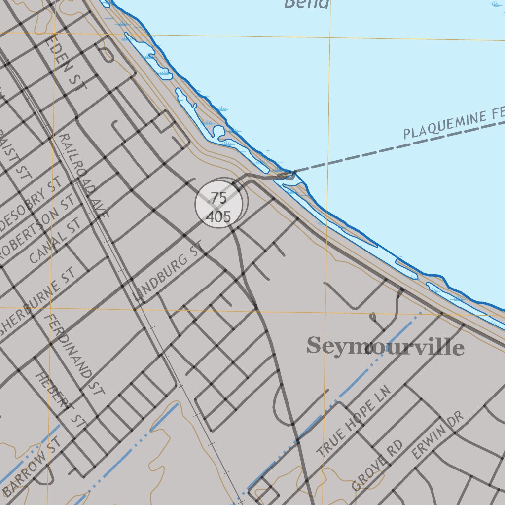 Plaquemine Surface Geology Map by Louisiana Geological Survey (LSU