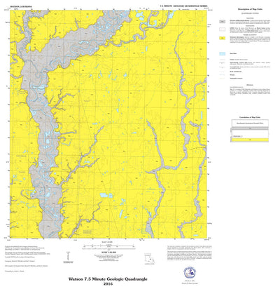 Louisiana Geological Survey (LSU) Watson, La 24k Surface Geology digital map