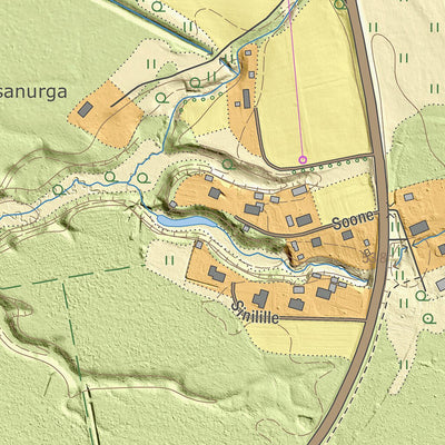 Maa-amet Ahisilla küla, Kose vald digital map