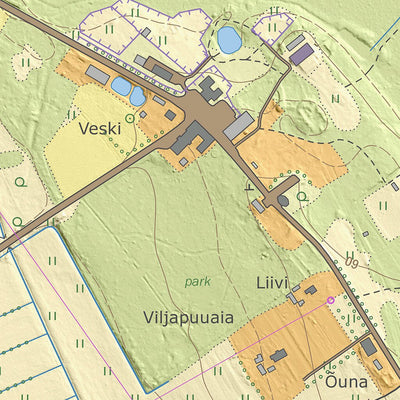 Maa-amet Elistvere küla, Tartu vald digital map