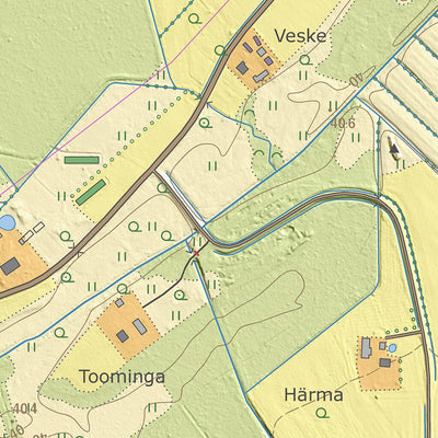 Maa-amet Kõnnujõe küla, Tartu vald digital map