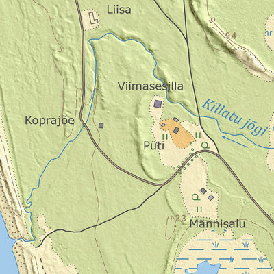 Maa-amet Kõruse-Metsaküla, Saaremaa vald (1) digital map
