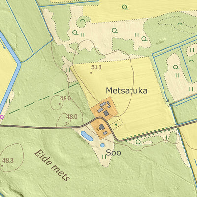 Maa-amet Kükitaja küla, Tartu vald digital map
