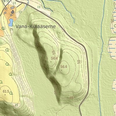 Maa-amet Külaaseme küla, Elva vald digital map