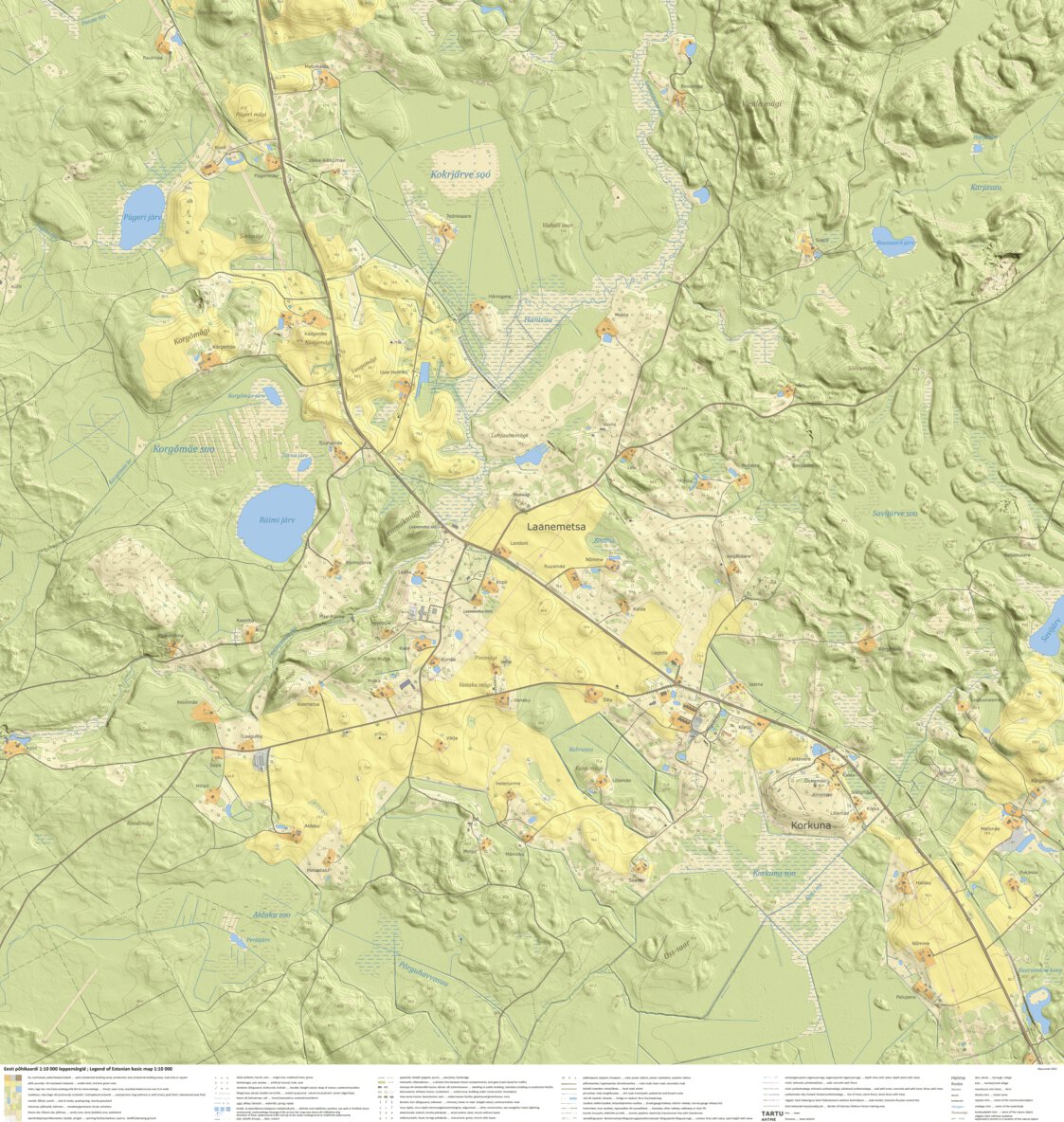 Valga Map Laanemetsa küla, Valga vald (1) Map by Maa-amet | Avenza Maps