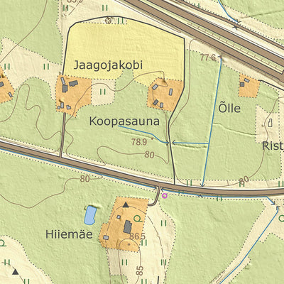 Maa-amet Liiguste küla, Haljala vald digital map