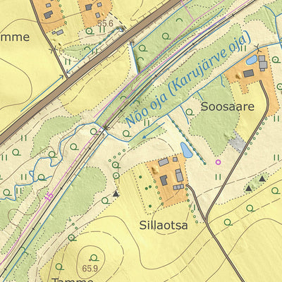Maa-amet Meeri küla, Nõo vald digital map