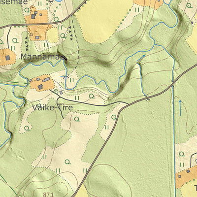 Maa-amet Mudiste küla, Põhja-Sakala vald digital map