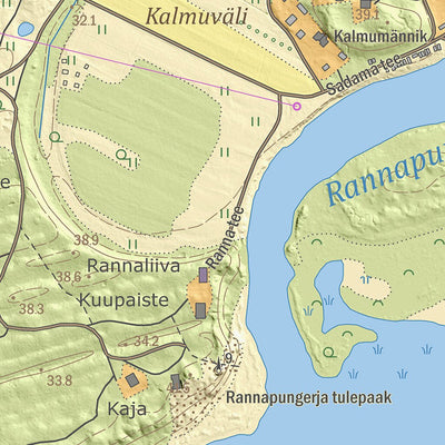 Maa-amet Rannapungerja küla, Alutaguse vald digital map