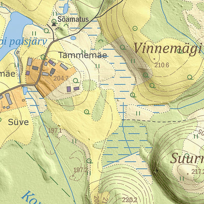 Maa-amet Saarde küla, Võru vald digital map