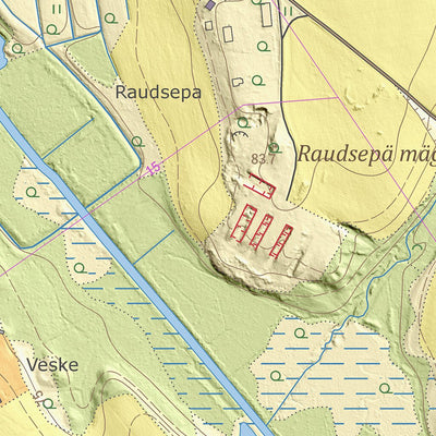 Maa-amet Saate küla, Mulgi vald (2) digital map