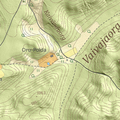 Maa-amet Tabina küla, Võru vald digital map