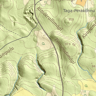 Maa-amet Tundu küla, Rõuge vald digital map