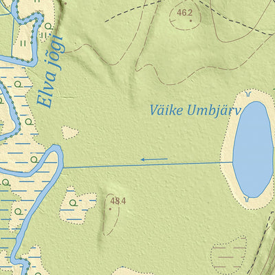 Maa-amet Uderna küla, Elva vald digital map