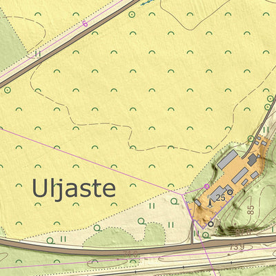 Maa-amet Uljaste küla, Vinni vald digital map
