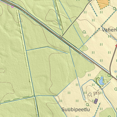 Maa-amet Väänikvere küla, Tartu vald digital map