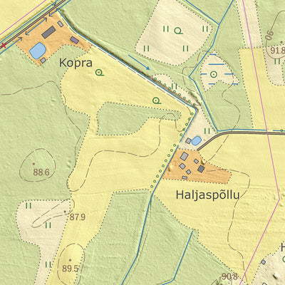 Maa-amet Vana-Roosa küla, Rõuge vald digital map