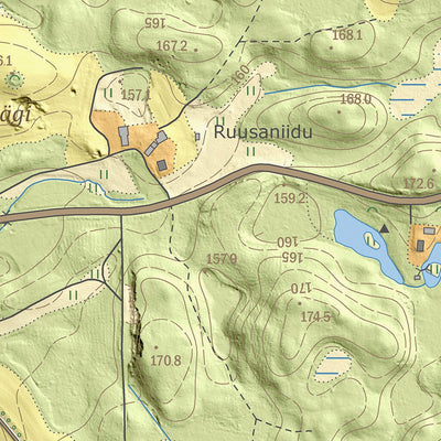 Maa-amet Vanamõisa küla, Rõuge vald digital map