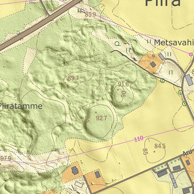 Maa-amet Vetiku küla, Vinni vald digital map