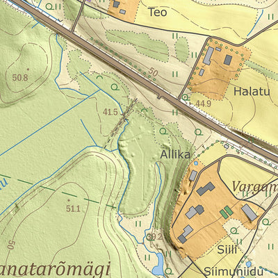 Maa-amet Viisli küla, Põlva vald digital map